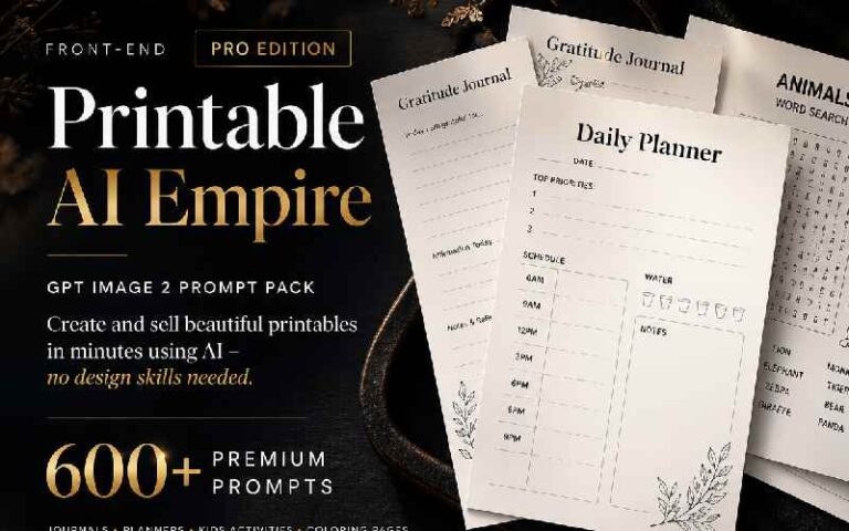 AI Printable Empire GPT Image 2 Prompt Pack PRO Edition