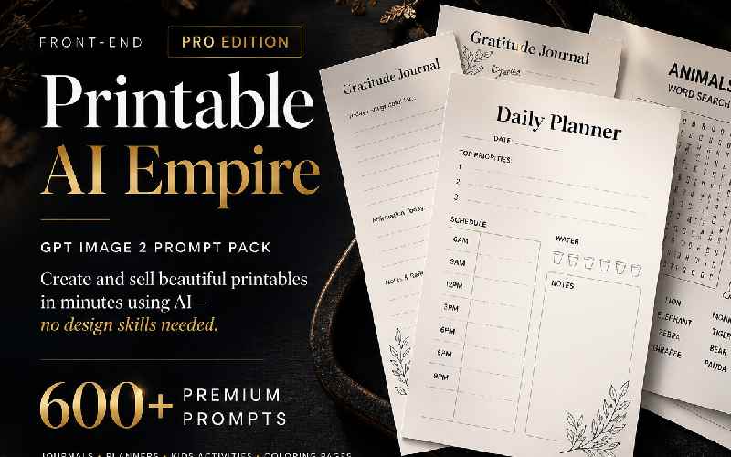 AI Printable Empire GPT Image 2 Prompt Pack PRO Edition